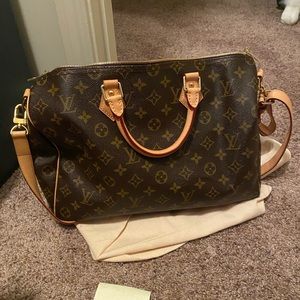 35B Louis Vuitton Monogram Speedy 35 Bandouliere